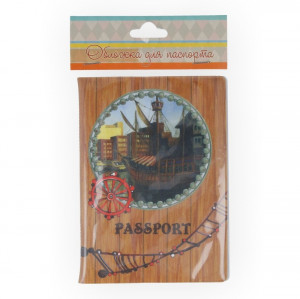37711 Обложка для паспорта из ПВХ ( 13.3 x 19.1 см) "На палубе" Феникс-Презент