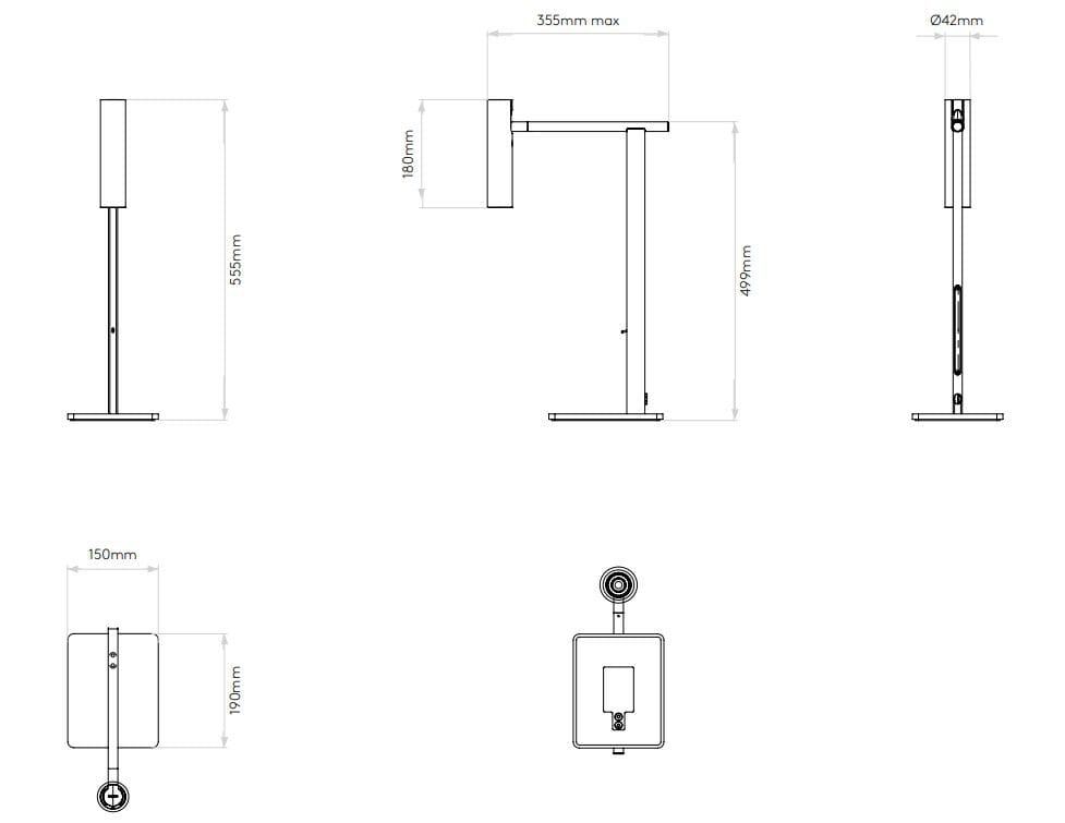 Стальная светодиодная настольная лампа Astro Lighting Leda ARCH-00123501 - Вид №8