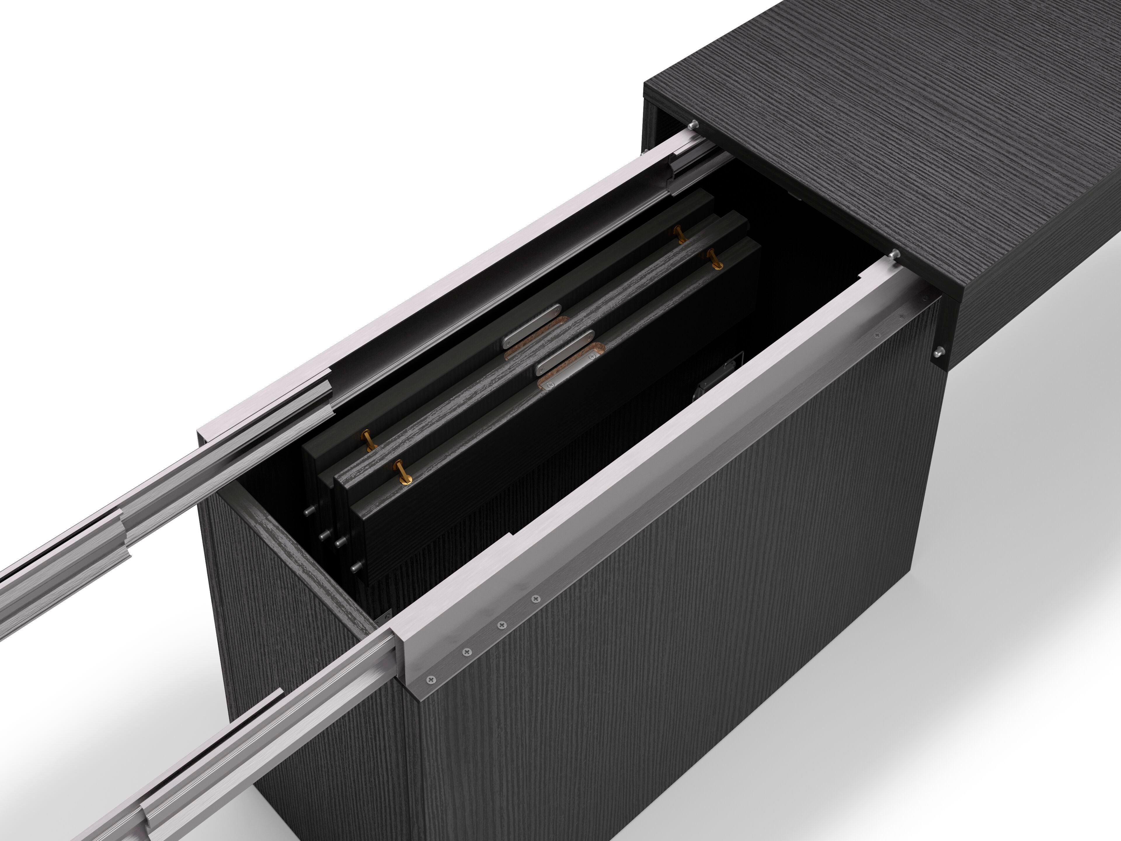 Выдвижная консоль из черного ясеня с 2 скамейками Mobili Fiver Rachele ARCH-00045368 - Вид №3