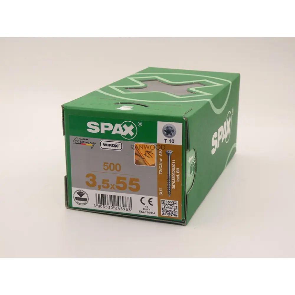 Саморезы для пола паркета шпунтованной доски Spax 3.5x55 (500 шт)