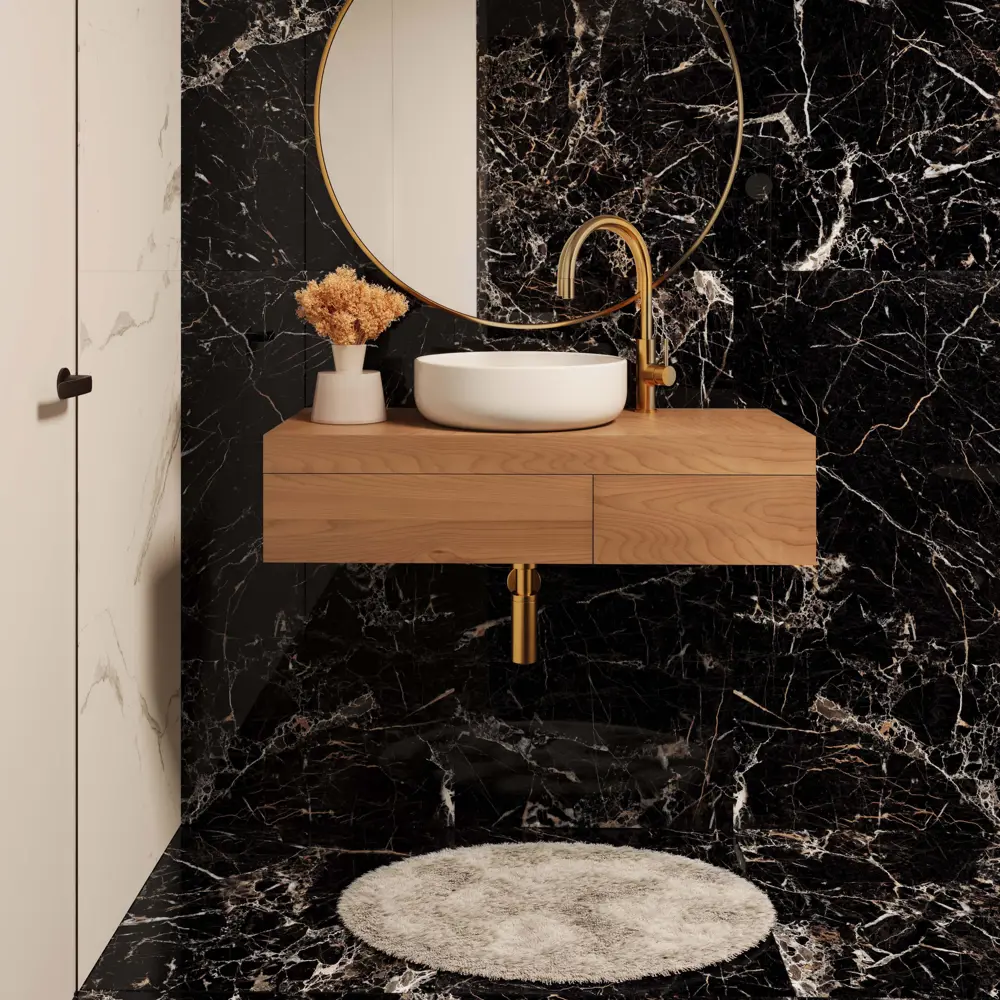 Керамогранит ARCADIA CERAMICA Torino Black - глянцевый черный 60x120 см 89396422 High Gloss STLM-1394656