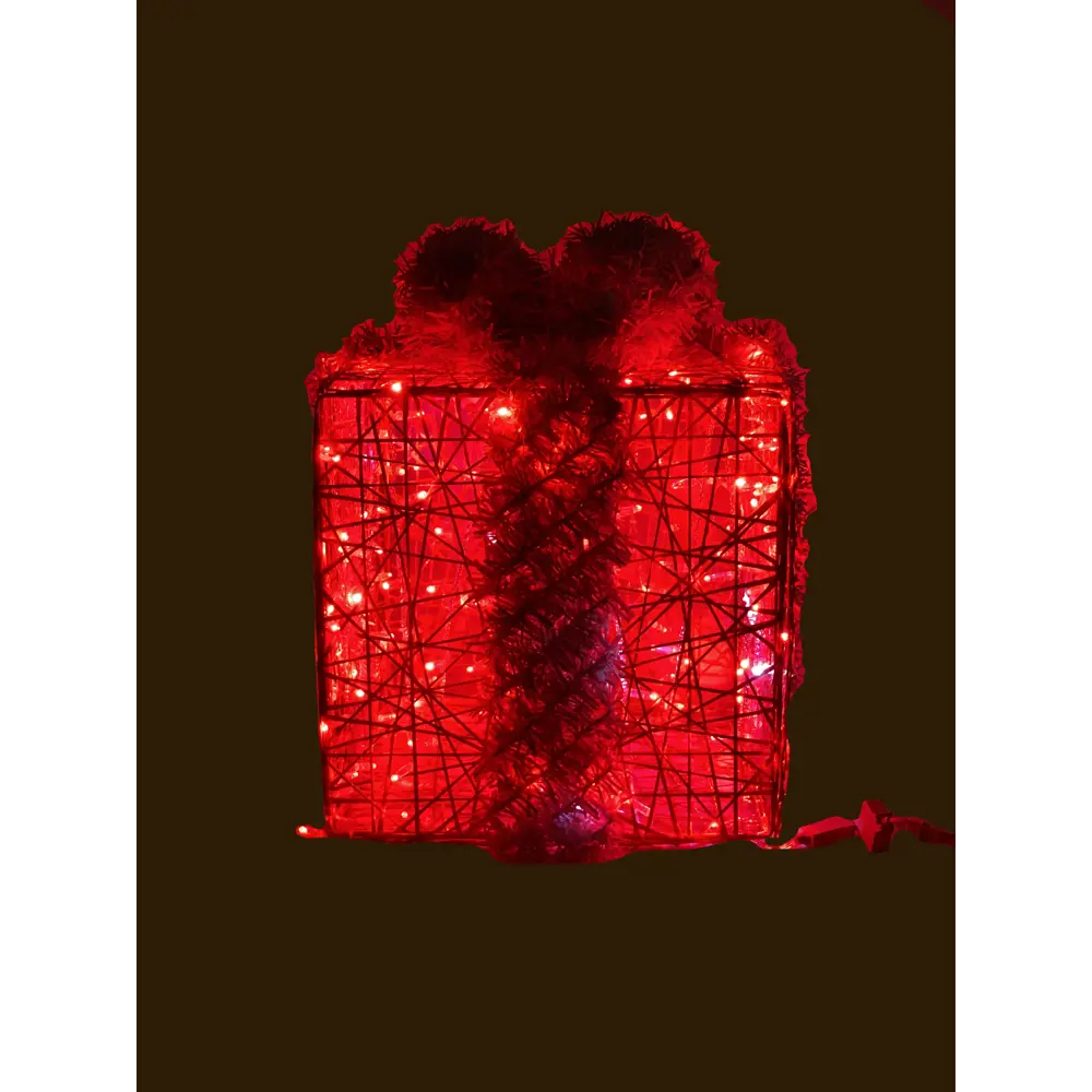 Электрическая светящиеся фигура Подарок 200 LED 120x120x120 см теплый белый свет 86164005 STLM-2023500 AJURIO 