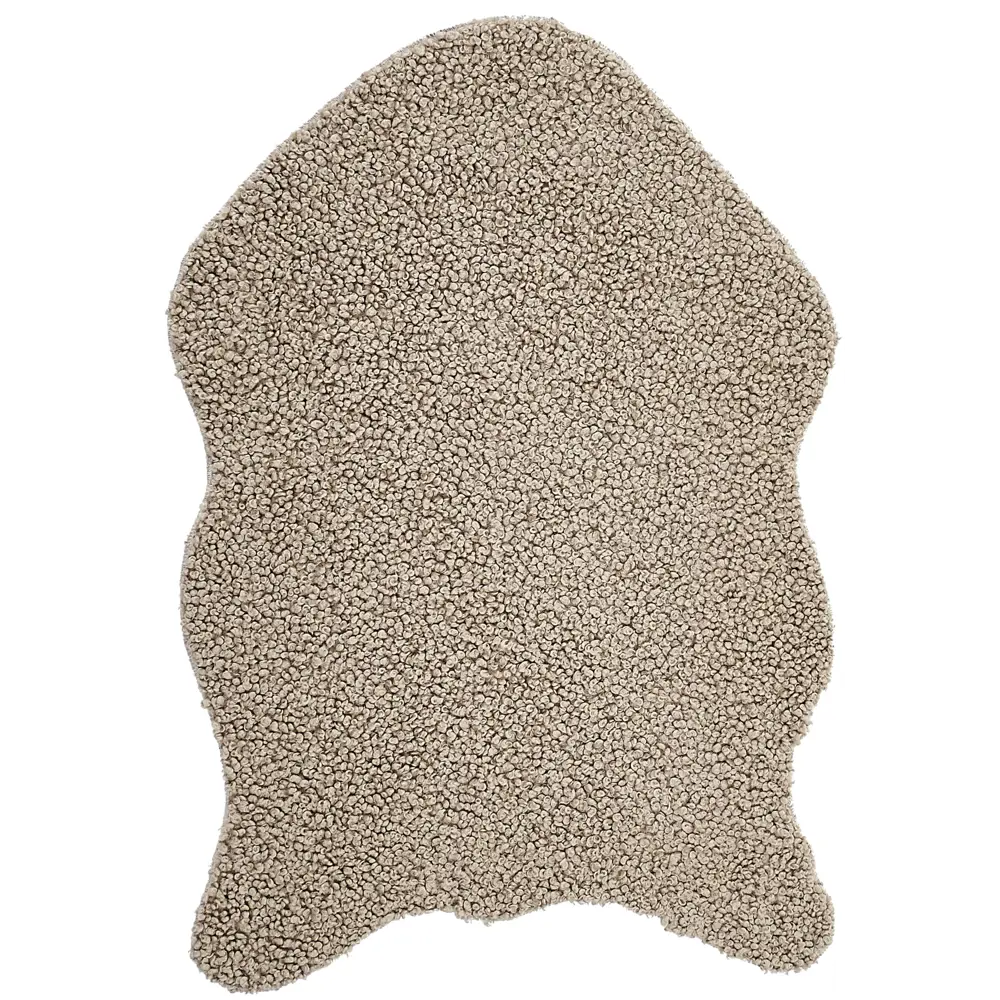 Ковер-шкура Teddy 60x90 см полиэстер цвет бежевая Santreyd STLM-2201182 - Вид №1
