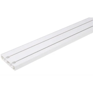 Карниз двухрядный составной Domlegrand Стандарт 400 см пластик цвет белый