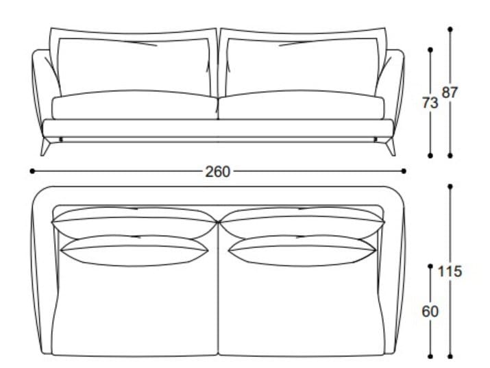 3-местный тканевый диван BLACK TIE Brando ARCH-00001629 - Вид №6
