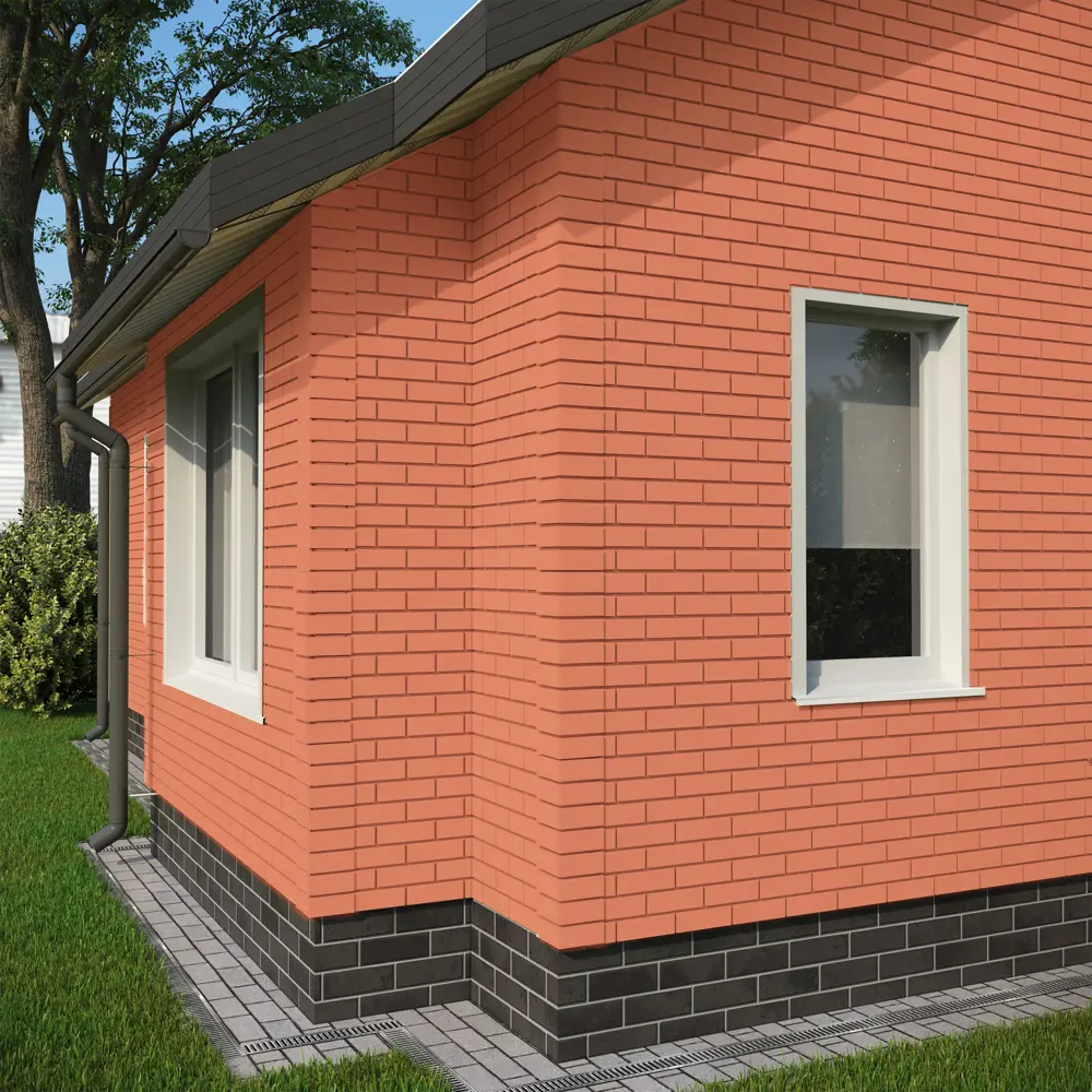 Фасадная панель Grand Line 417x1105 мм мм кирпич коралловый 0.38 м² 83515705 STLM-2014897  - Вид №2