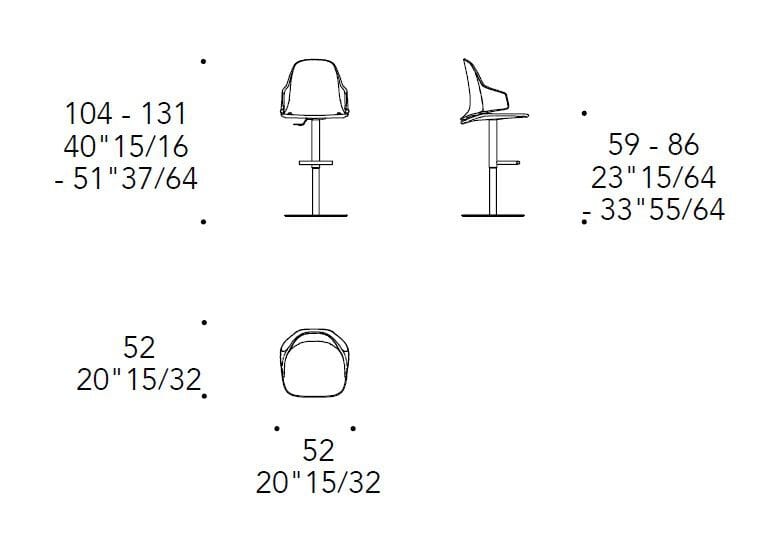 Регулируемый по высоте тканевый стул с подставкой для ног REFLEX ARCH-00087219 - Вид №1