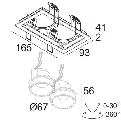 Регулируемый светодиодный прожектор Deltalight Minigrid In ARCH-00098063 - Вид №3