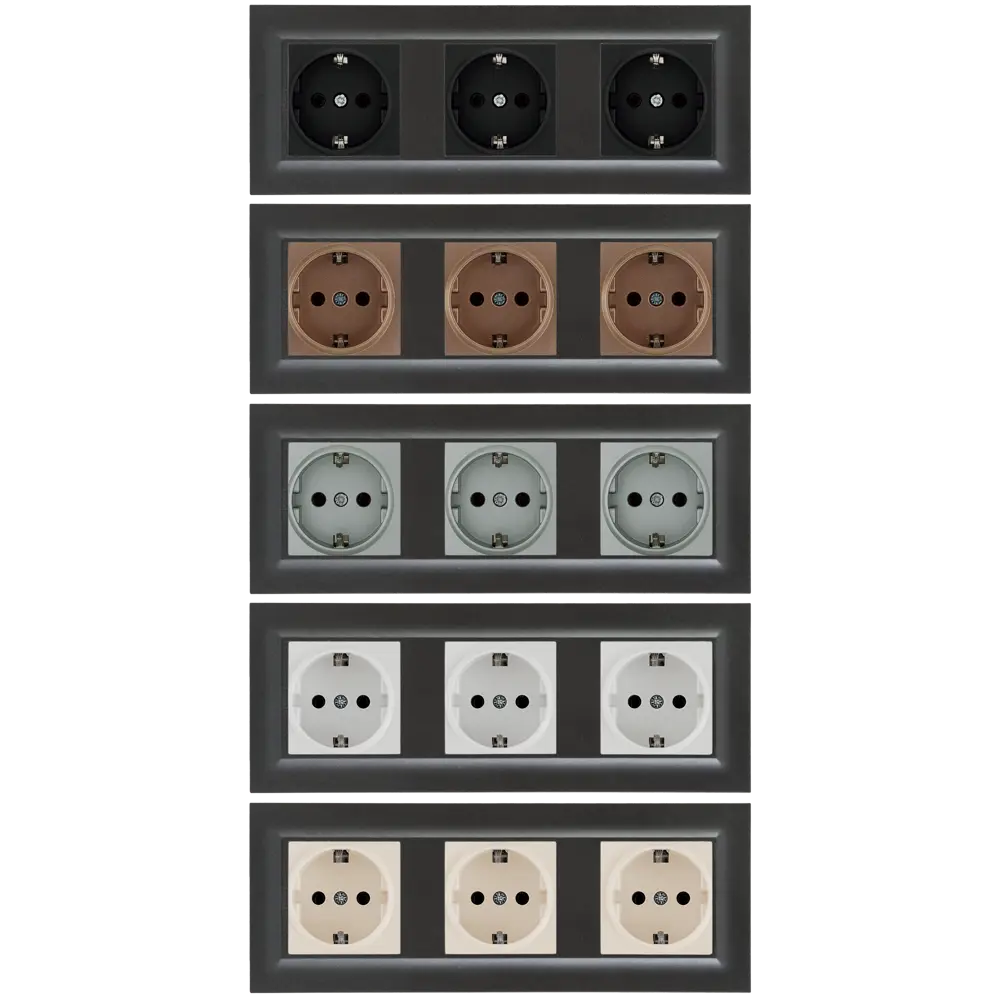 Рамка Legrand Structura на 3 поста — строгий магнезиум для безупречного интерьера 82064685 STLM-0018669 - Вид №1