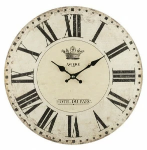 Часы настенные с римскими цифрами 35 см бежевые с коричневым Aviere AVIERE  00-3872822 Бежевый;коричневый