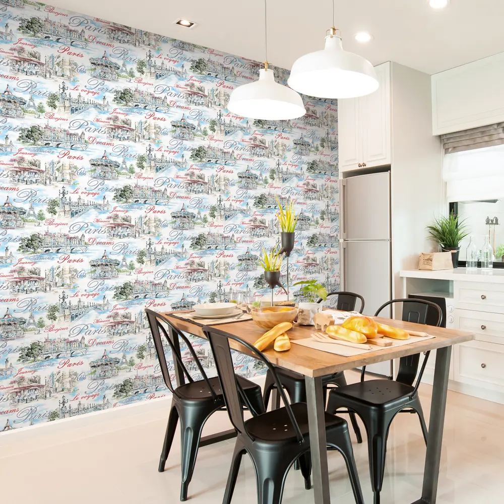 Обои виниловые WallDecor Париж голубые 0.53 м АС85000-65 АСПЕКТ РУ STLM-2119775 - Вид №3