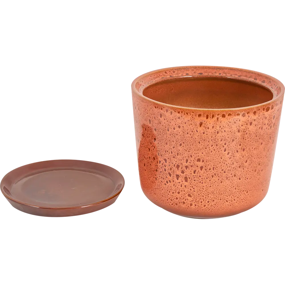 Горшок цветочный Gonchar Лира №1 Люкс ø29 h26 v11.5 л керамика оранжевый STLM-2143298 - Вид №2