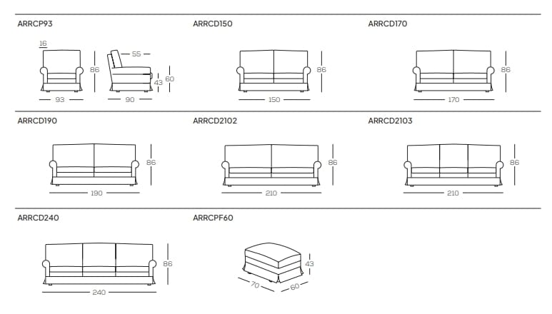 3-местный съемный тканевый диван GRUPPO FOX день Фокса ARCH-00063252 - Вид №3