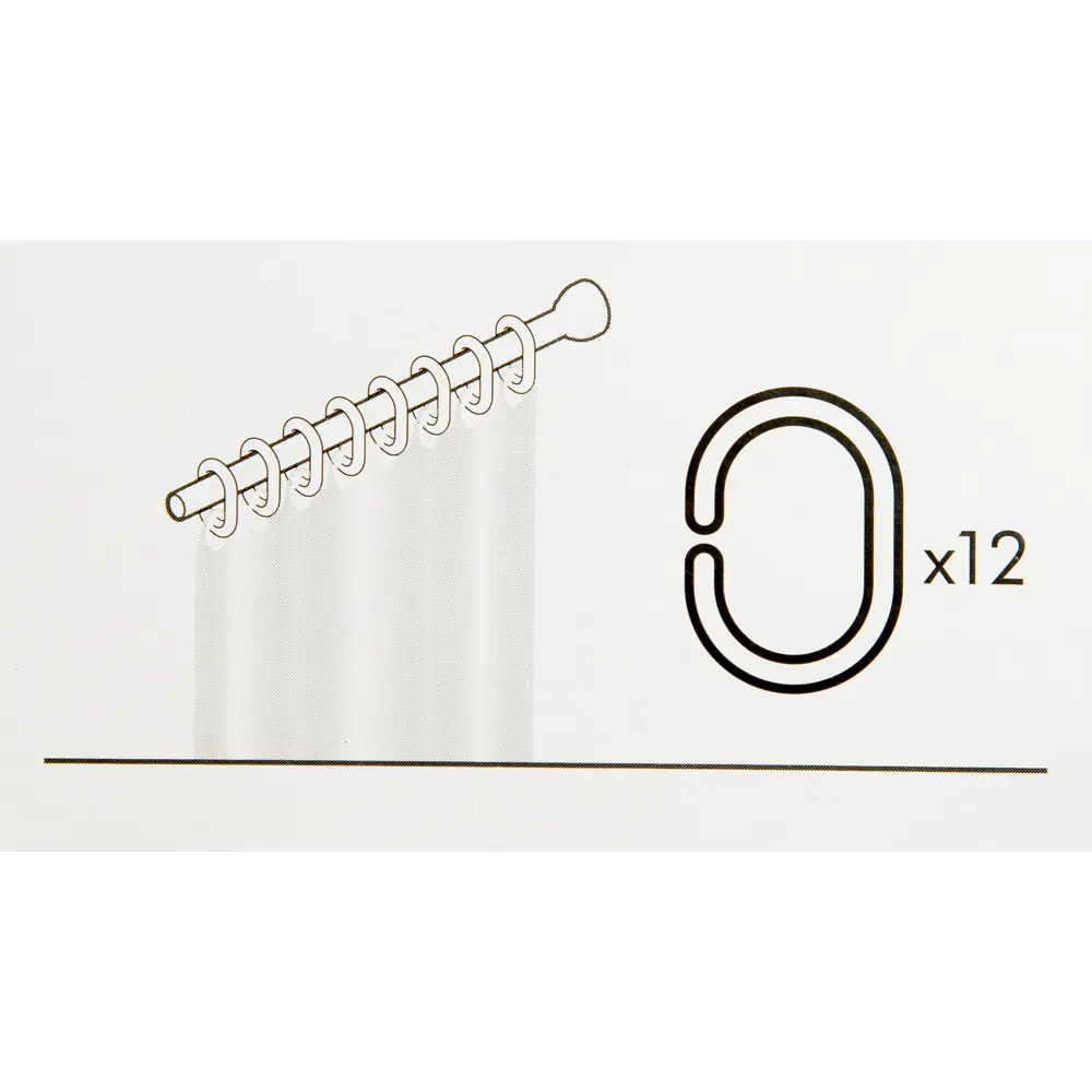 Кольца для шторок Sensea пластиковые цвет белый 12 шт STLM-2115681 - Вид №2