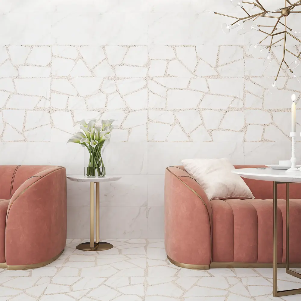 Плитка настенная Керамин Канцоне 7Д рельеф 90x30 см 1.35 м² цвет белый STLM-2142813 - Вид №4