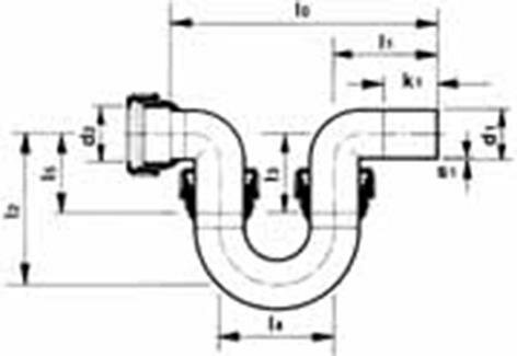 SANIT 72209117040 Сифон ПЭ выхода по горизонтали  - Вид №1