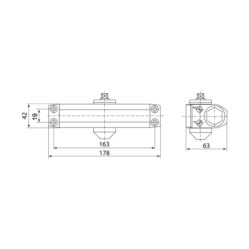 Доводчик дверной ФАБРИКА ЗАМКОВ с регулировкой закрывания 82150227 STLM-1454185 - Вид №4