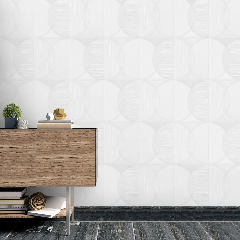 Обои флизелиновые Vog Collection Круг белые 1.06 м 90027-14 STLM-2133926 - Вид №2