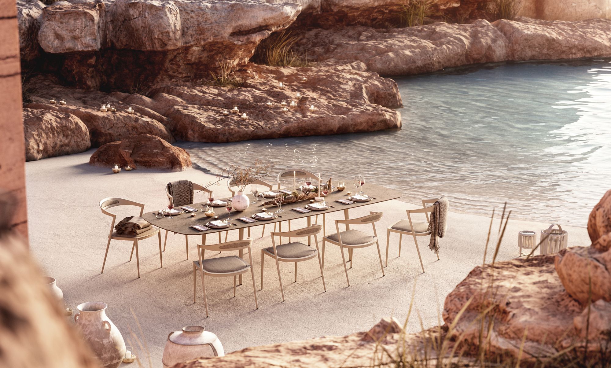 Алюминиевый садовый стул со встроенной подушкой Royal Botania Styletto ARCH-00135237 - Вид №3