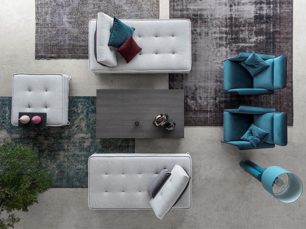 Квадратный пуф из ткани AERRE ITALIA Deneris Free ARCH-00050435 - Вид №1