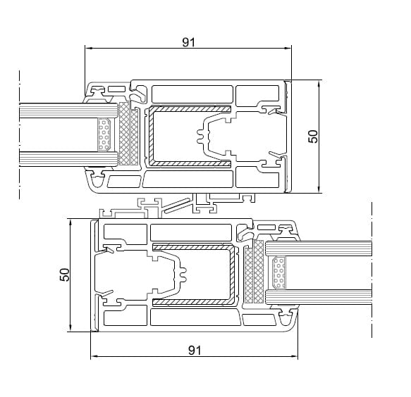 Раздвижные окна из ПВХ с двойным остеклением Schulz Italia EVO SLIDE ARCH-00002599 - Вид №3