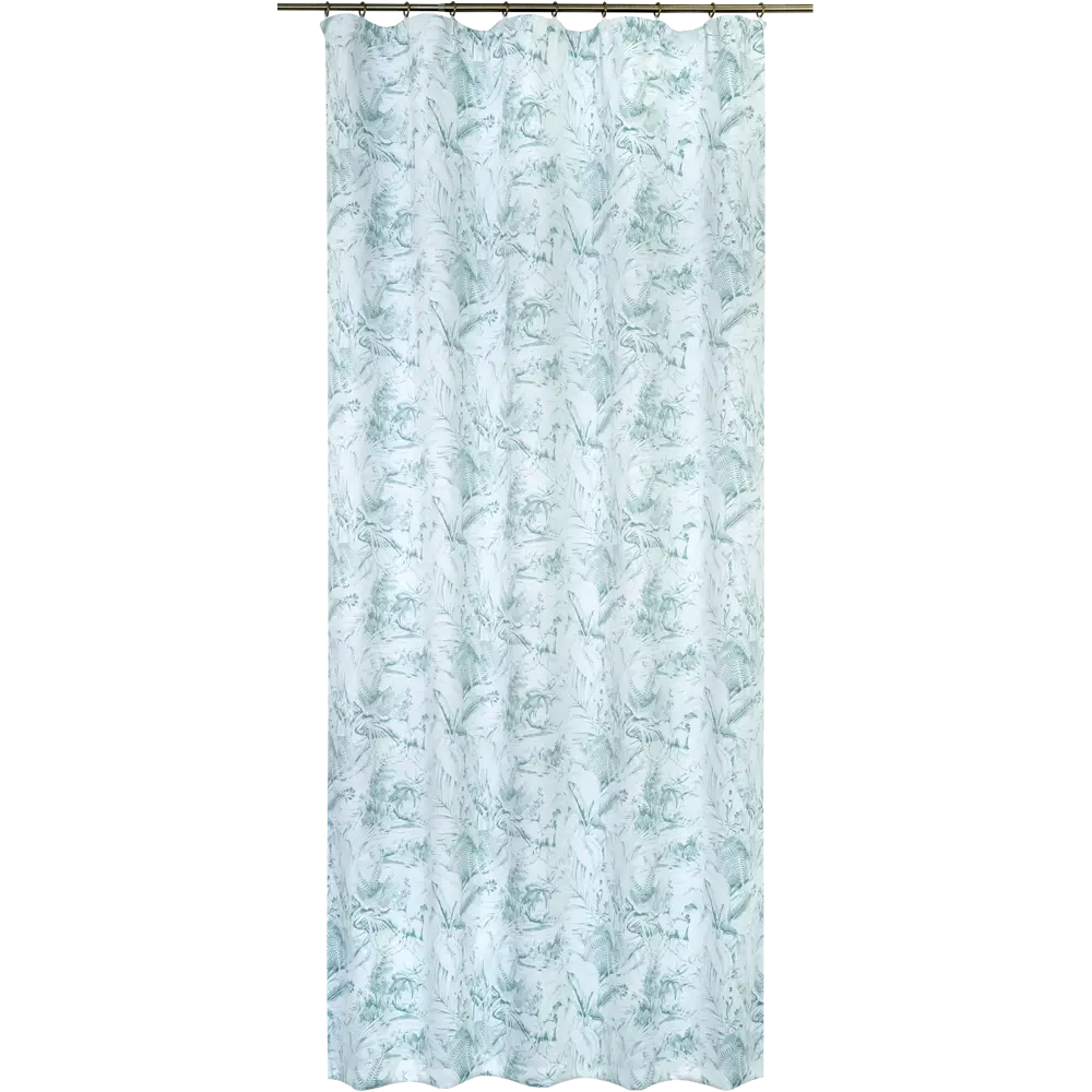 Штора на ленте «Гравюра» 145x260 см геометрия цвет зелёный SEASONS STLM-2105269