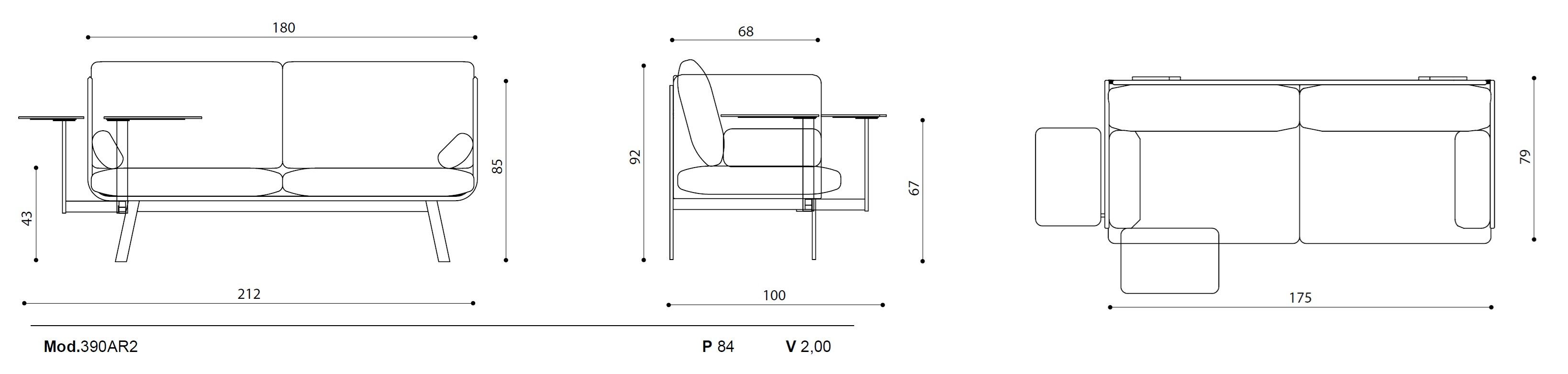 Диван для контракта Ares Line Privèe ARCH-00043600 - Вид №2
