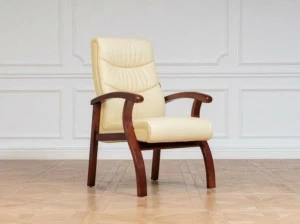 Arrediorg.it® Мягкое кожаное кресло с высокой спинкой Comforte