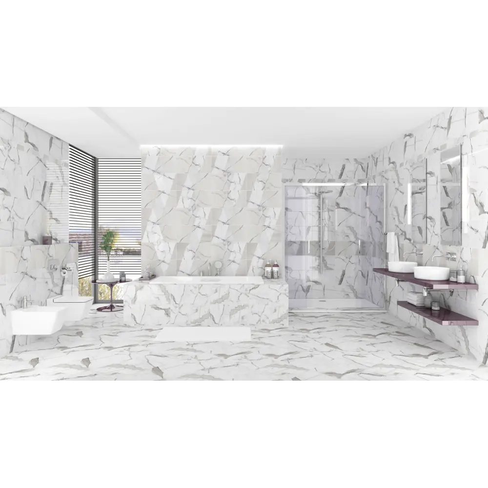 Плитка напольная Kerlife Arabescato Bianco 42x42 см 1.23 м² цвет белый 84735853 STLM-2141044 - Вид №1