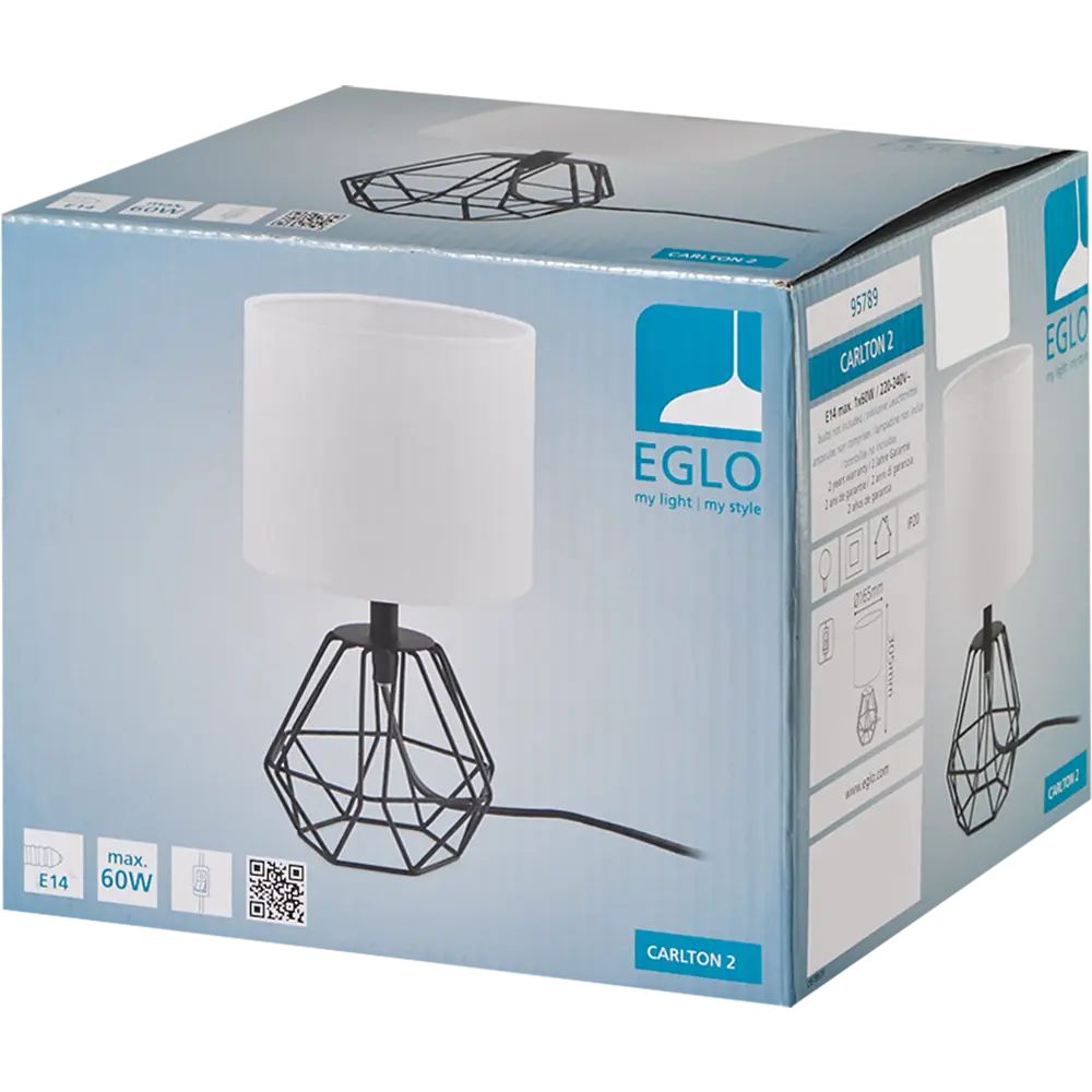 Настольная лампа Eglo «Carlton2» 1xE14x60 Вт, цвет чёрный/белый STLM-2160234 - Вид №7