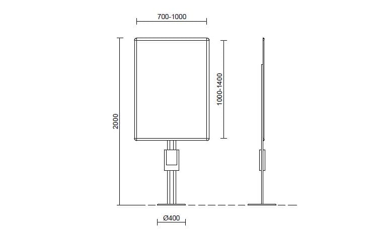 Алюминиевая напольная стойка дисплея Studio Città TECNO ARCH-00067437 - Вид №2