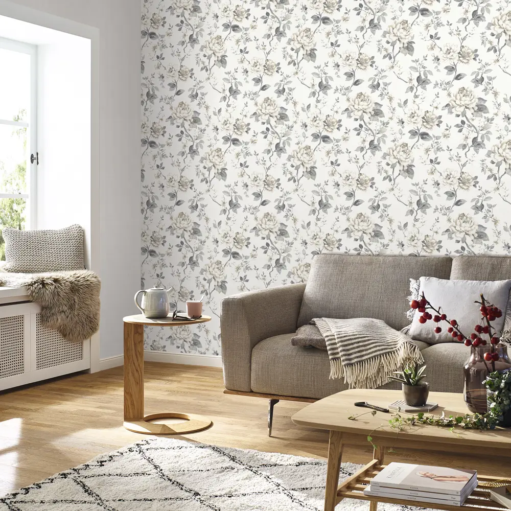 Обои флизелиновые Inspire Diego Flora белые 1.06 м 643060 STLM-2092742 - Вид №3