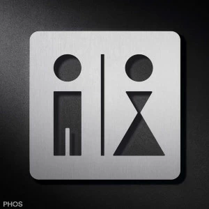 PS0201S Мужской туалет знак пиктограмма | дамы с мягкими формами PHOS