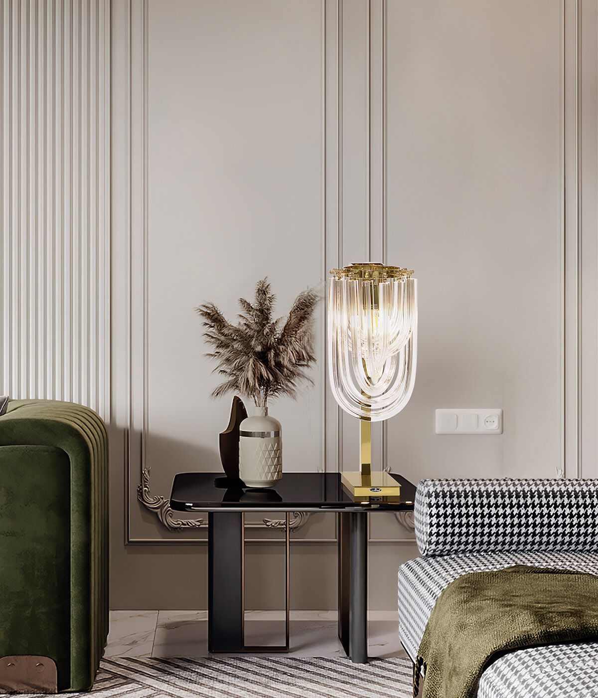 Настольная лампа из нержавеющей стали и стекла K-Lighting Анатоль ARCH-00072999 - Вид №2