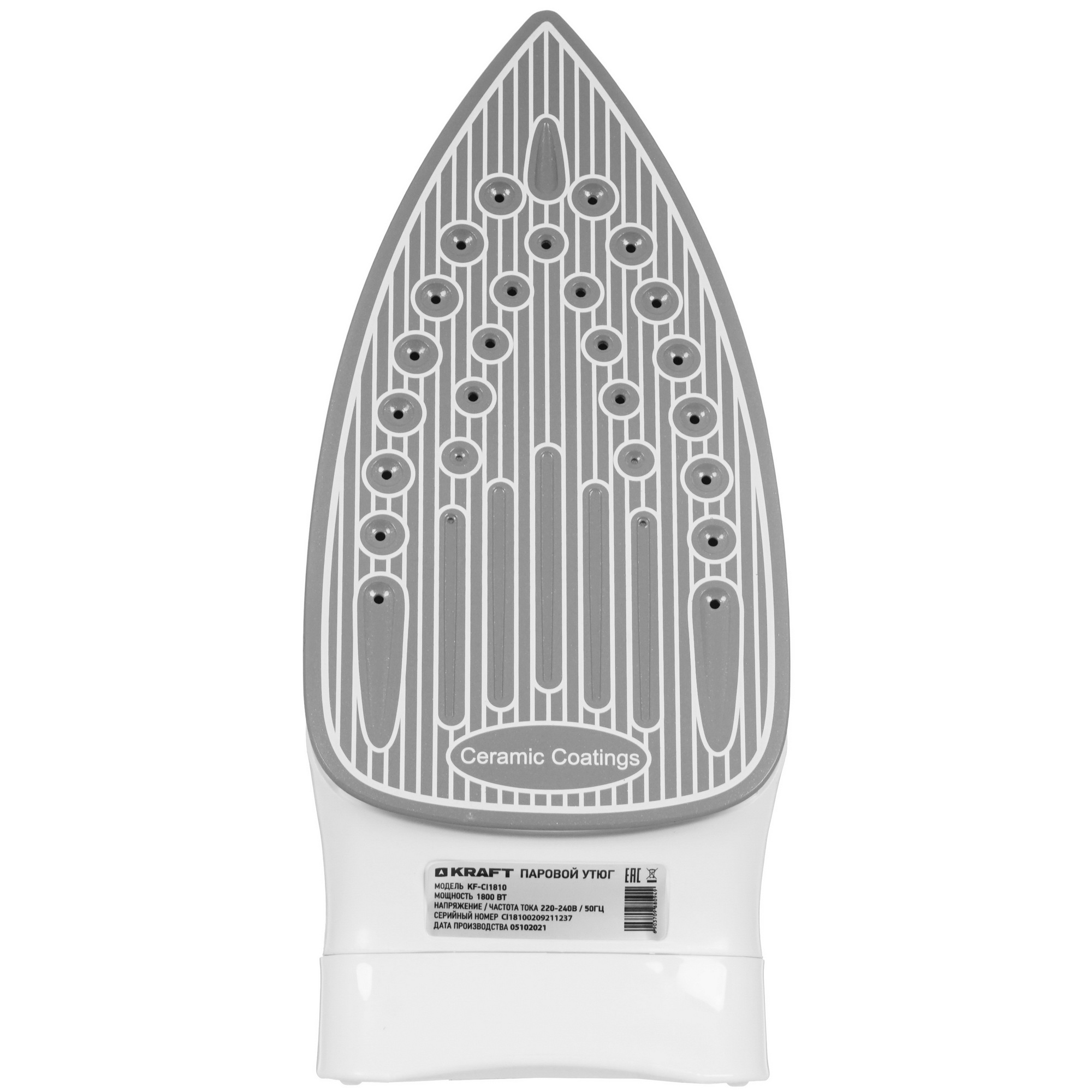 5350758 Утюг Kraft KF-CI1810 белый STDN-0079640 - Вид №3