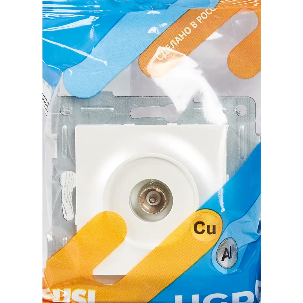 Розетка антенная встраиваемая Gusi Electric без заземления цвет жемчуг Ugra STLM-2091287 - Вид №5