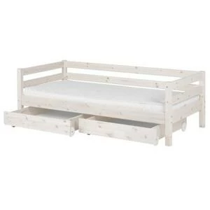 Кровать Flexa Classic с двумя ящиками, белая, 200 см