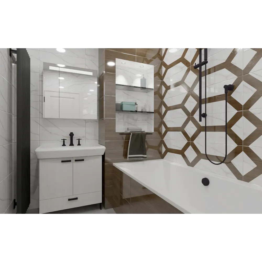 Нефрит-Керамика Луксор — настенная плитка серого цвета 30×60 см 89232599 STLM-0943658 - Вид №5