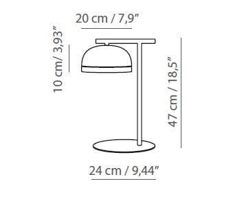 Латунная настольная лампа с фиксированной рукояткой Tooy Molly ARCH-00041012 - Вид №3
