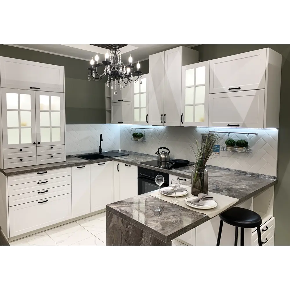 Фальшпанель для кухонного шкафа Ньюпорт 37x77 см KONSENSA МДФ цвет белый Ньюпорт белый STLM-2184437 - Вид №6