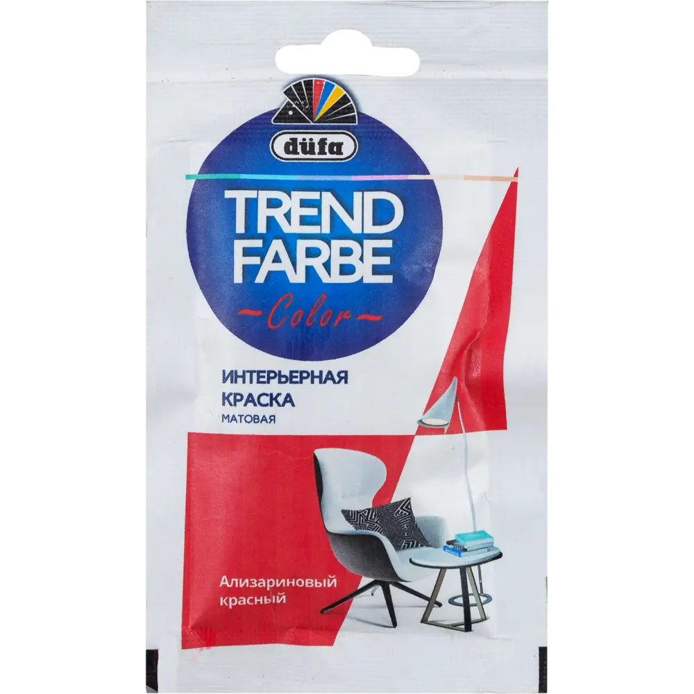 Краска для стен и потолков Trend Farbe цвет Ализариновый красный 50 мл Dufa STLM-2124166