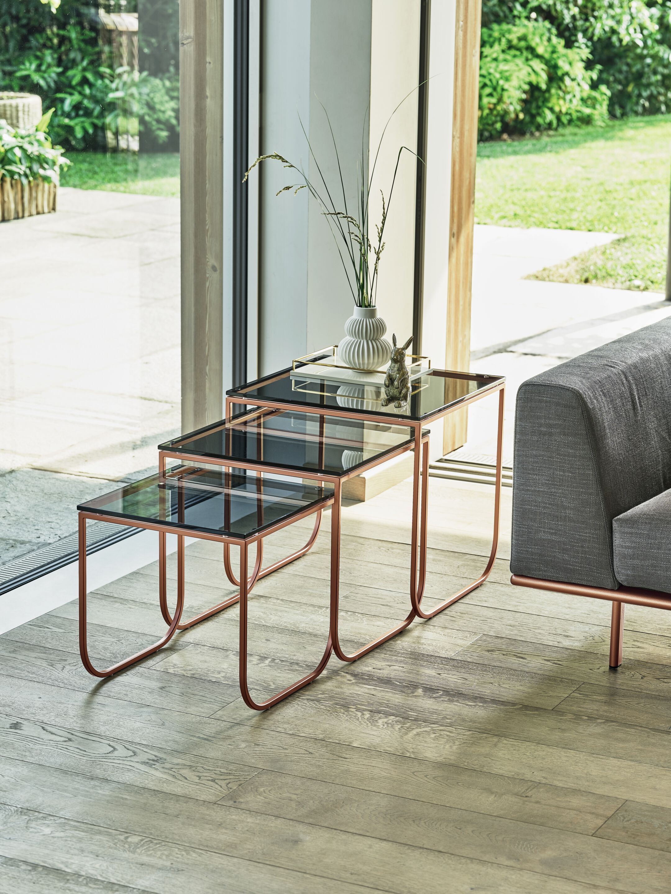 Журнальный столик из стали и дерева Bontempi Casa TOKIO ARCH-00035949 - Вид №1