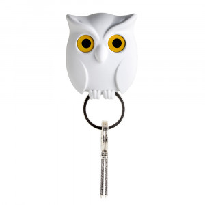 QL10195-WH Держатель для ключей night owl белый Qualy