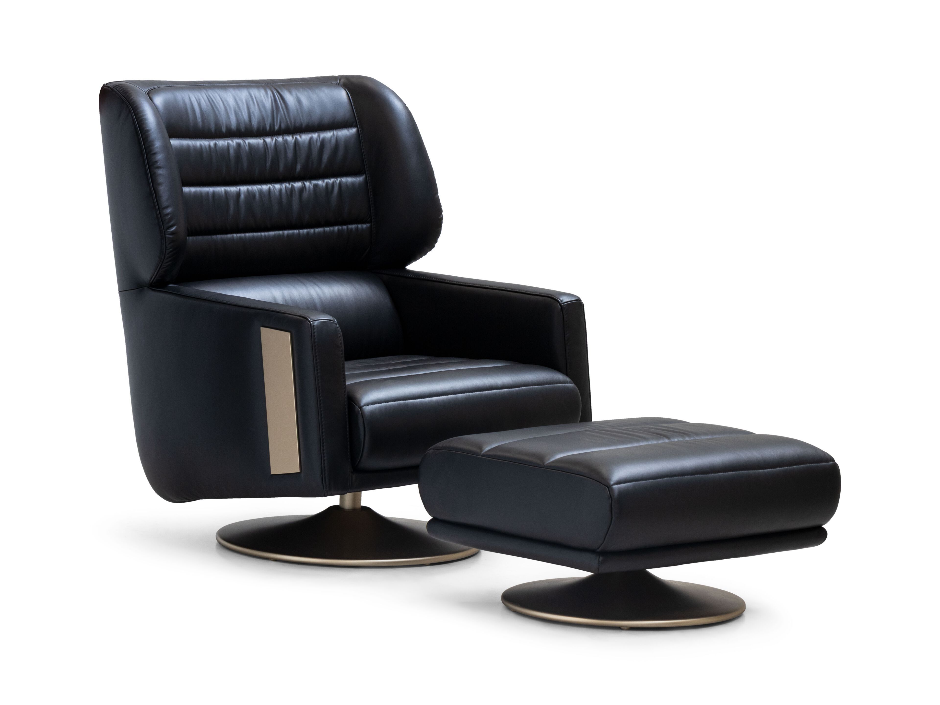 Кожаное вращающееся кресло с подставкой для ног Wayne Enterprises Home Collection WE-13 ARCH-00011523