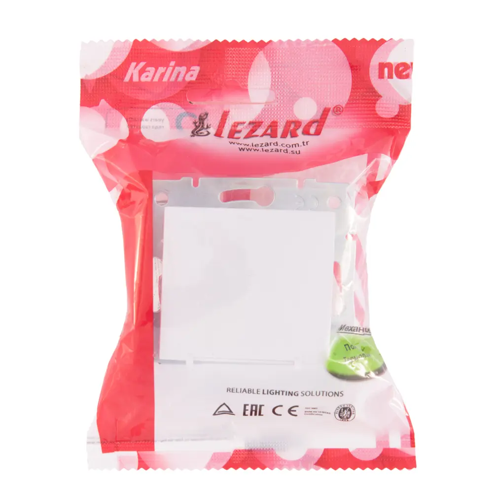 Розетка Lezard Karina с заземлением с крышкой цвет белый STLM-2042000 - Вид №9