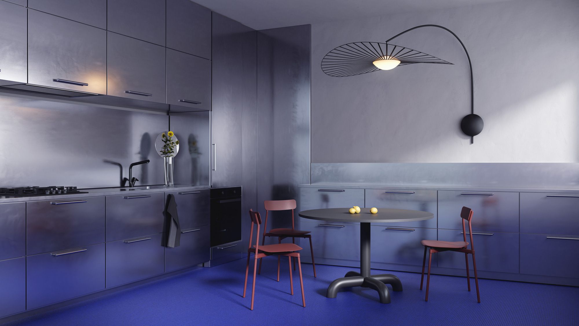 Алюминиевый штабелируемый стул с порошковым покрытием Petite Friture Fromme ARCH-00150568 - Вид №45