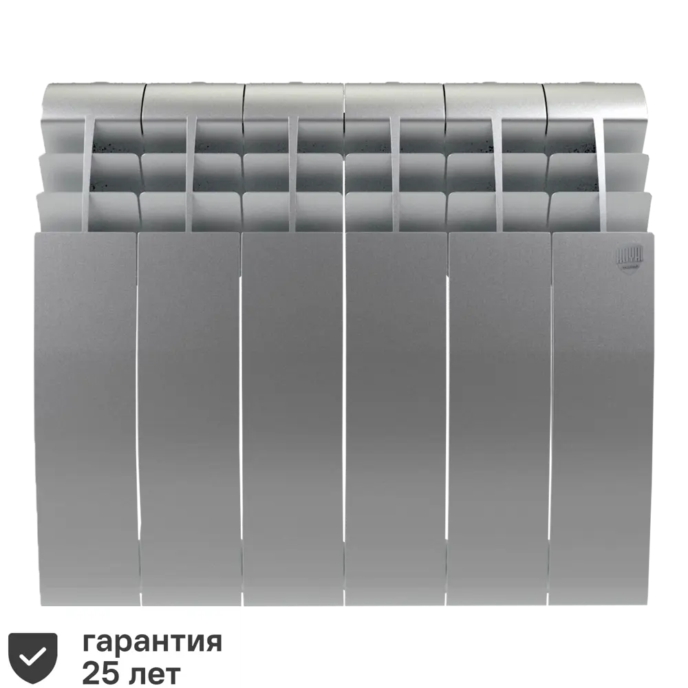 Радиатор секционный Royal Thermo Biliner 500/87 6 секций боковое подключение биметалл серый STLM-2124022