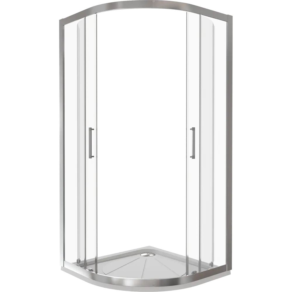 Душевая ширма Latte R-80-C-WE 1/4 круга 80x80 см хромированный профиль прозрачное стекло распашной 82866135 STLM-2114880 Santreyd Без серии - Вид №1