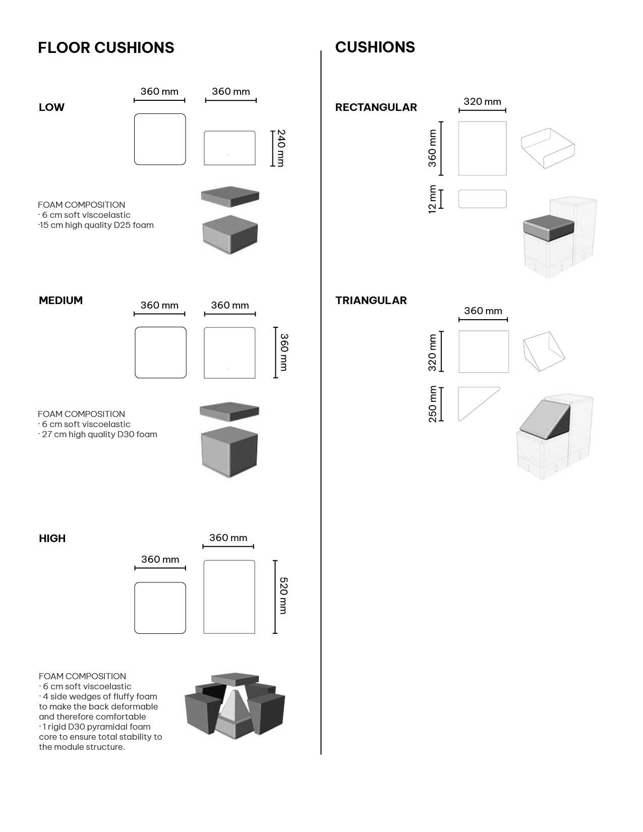 Модульный квадратный пуф из ткани KEIGIO® KEIGIO® 36X36 ARCH-00048151 - Вид №9