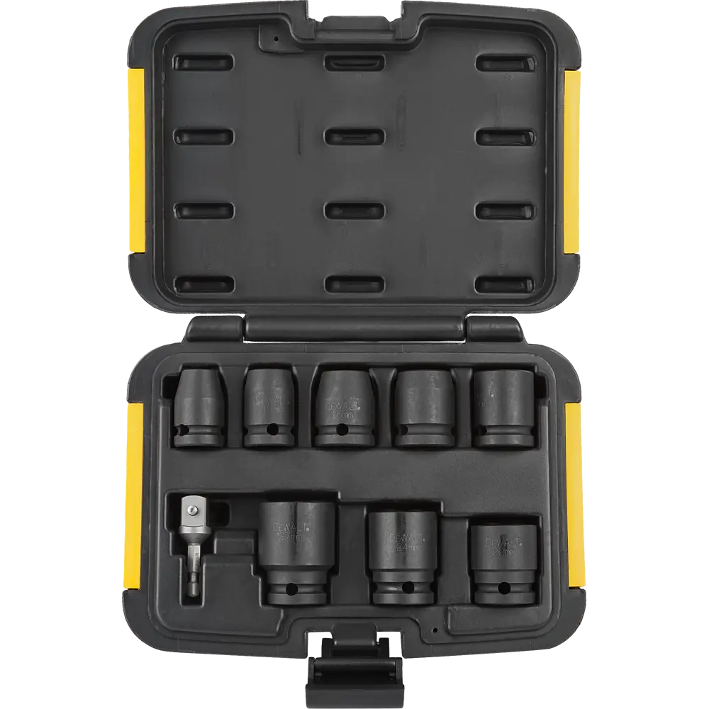 Набор торцевых головок ударных Dewalt DEWDT7507QZ 1/2 дюйма, 9 шт STLM-2114160 - Вид №1